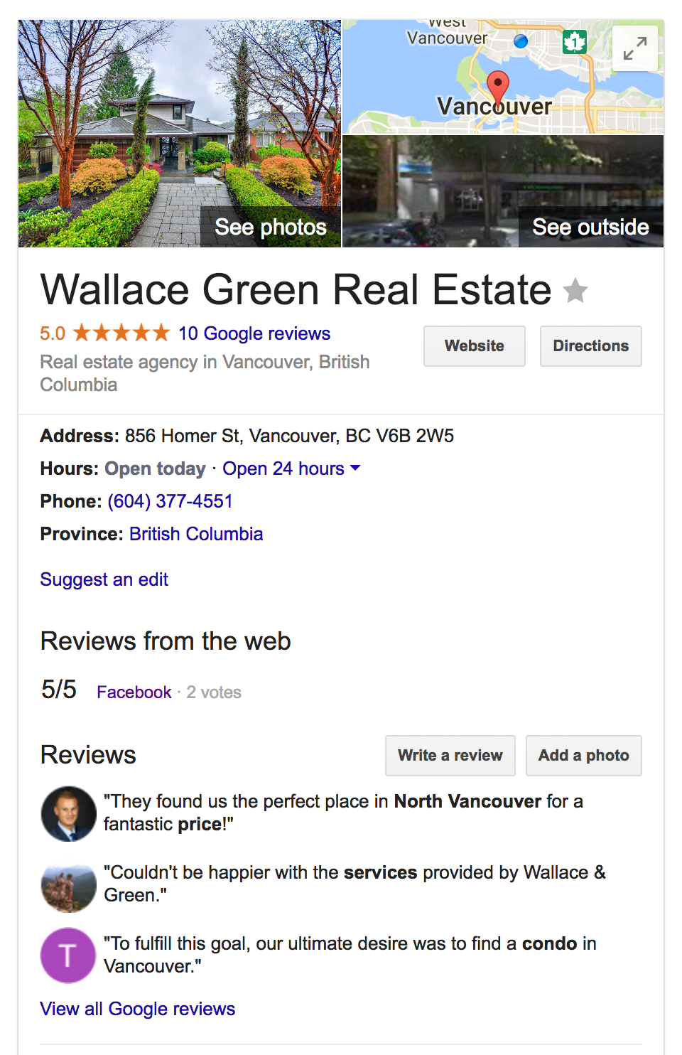 Wallace Green Google Profile