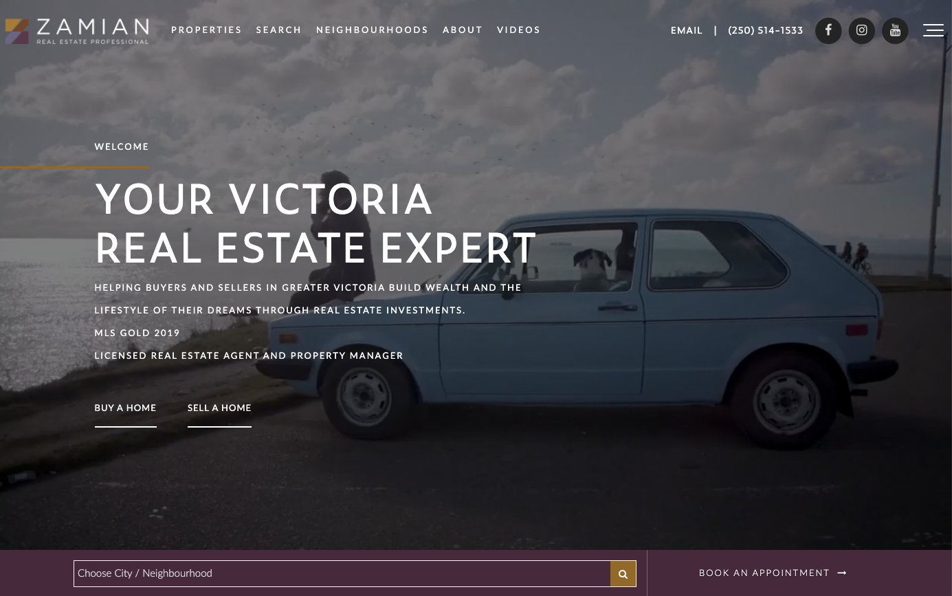 Zamian Parsons real estate website